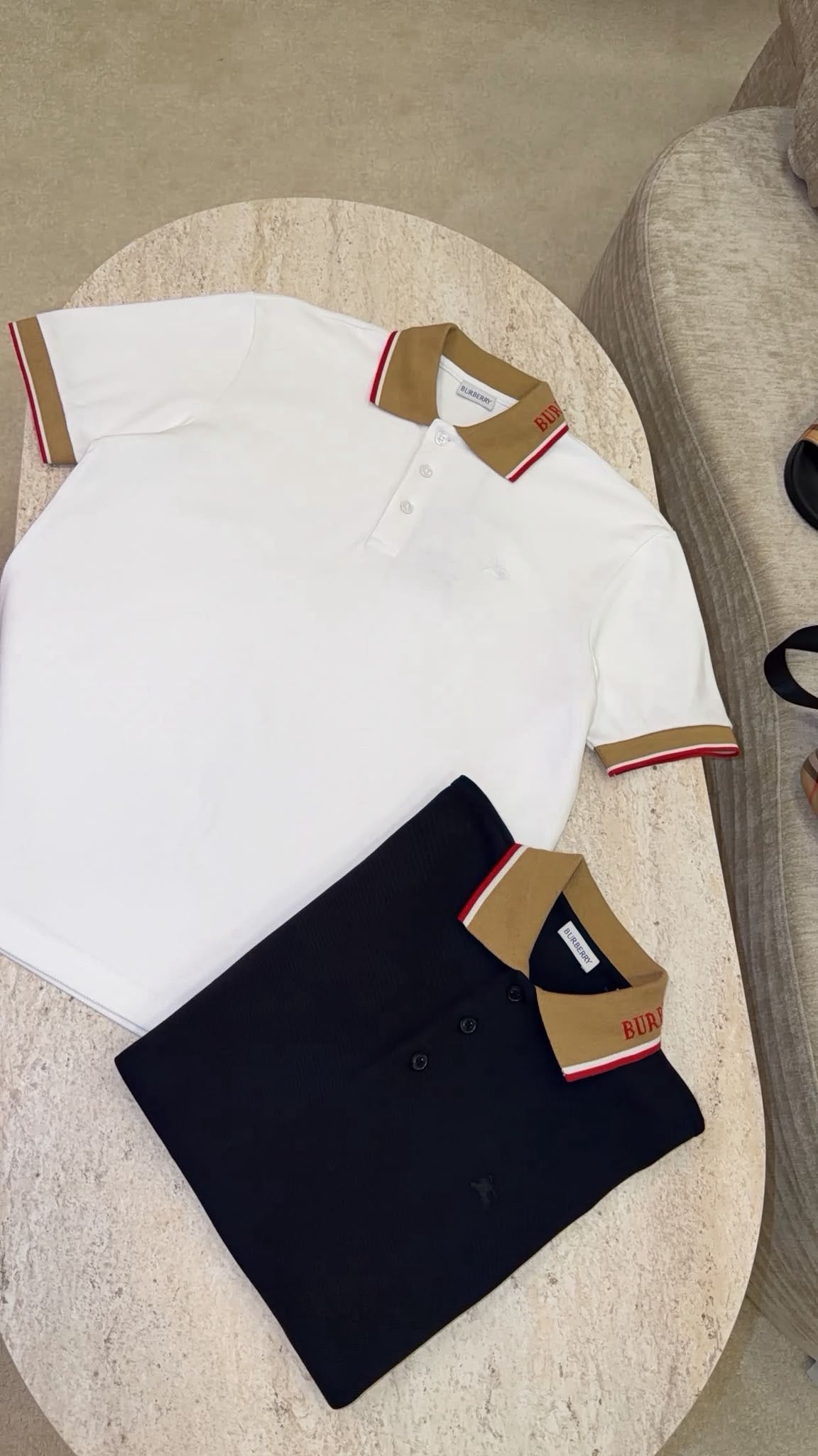Polo Burberry TB Beige