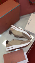 Baskets Loro Piana Trail Beige Daim